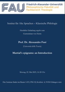 Zum Artikel "Gastseminar zu Martial von Prof. Dr. Alessandro Fusi"