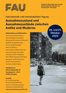 Zum Artikel "Internationale und interdisziplinäre Tagung: Ausnahmezustand und Ausnahmezustände zwischen Antike und Moderne"